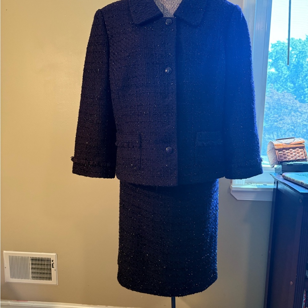 Tahari Dark Purple Suit
